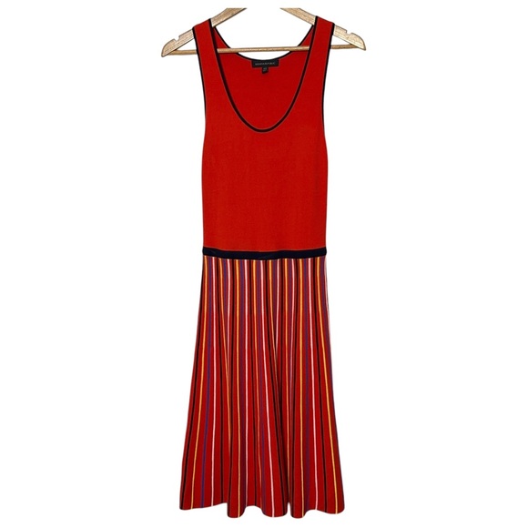 Banana Republic Sleeveless Knit Dress with Colorful Striped Skirt Womens Size XS - Picture 1 of 5